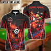 BlueJose Billiards Ball 8 Abstract Grunge Texture Personalized Name Shirt (5 Colors)