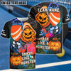 BlueJose Pickleball Halloween Monster Smash Customized Name & Team Name 3D Shirts