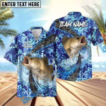 BlueJose Barramundi Fishing Wave Rider Personalized All Over Print 3D Hawaiian Shirt