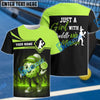 BlueJose Pickleball Just A Girl With A Paddle And A Mission Customized Name & Team Name 3D Shirts