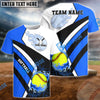 BlueJose Softball Flame Custom Name & Team 3D Shirt (4 Colors)