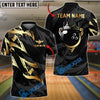 BlueJose Bowling Golden Crown Customized Name 3D Shirt (4 Colors)