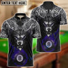 BlueJose Billiards 8 Chain Scar Wolf Personalized Name Shirt (4 Colors)