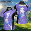 BlueJose Women‚Äôs Line Art Golf Polo Shirt, Ladies Golf Polo Shirt Personalized Name, Team Name 3D Shirt (4 Colors)
