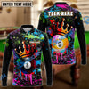 BlueJose Billiards 8-Ball And 9-Ball Pool Graffiti King Personalized Name, Team Name Unisex Shirt