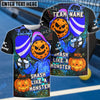 BlueJose Pickleball Halloween Monster Smash Customized Name & Team Name 3D Shirts