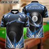 BlueJose Billiards Golden Lightning Blast 8-Ball Pool Personalized Name Shirt (4 Colors)