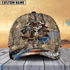 BlueJose Americam Flag Hunting Deer Crack Camo Pattern Multicolor Option Personalized Cap