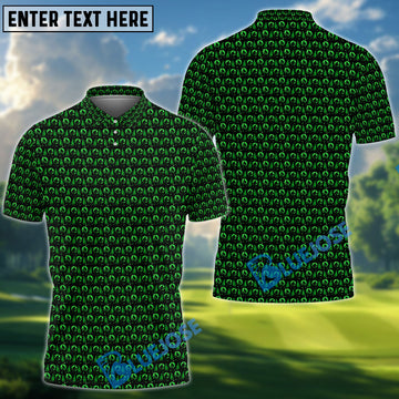 BlueJose Bigfoot Golf Pattern Shirt, Funny Sasquatch Golf Polos, Golf Gift for Men, Crazy Golf Shirts For Golfers