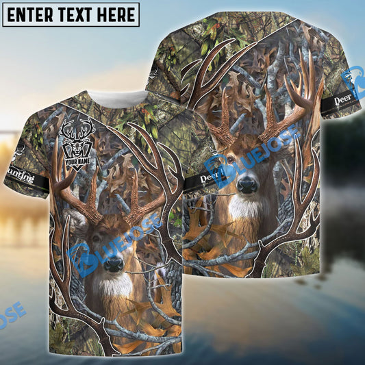 BlueJose Deer Hunting Personalized Name 3D Shirts