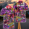 BlueJose Darts Funny Skull Colorful Graffiti Personalized Name, Team Name Shirt (4 Colors)