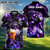 BlueJose Grim Reaper Lightning Golf Polo Shirt, Customized Name, Team Name 3D Shirts (4 Colors)
