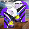 BlueJose Softball Flame Custom Name & Team 3D Shirt (4 Colors)