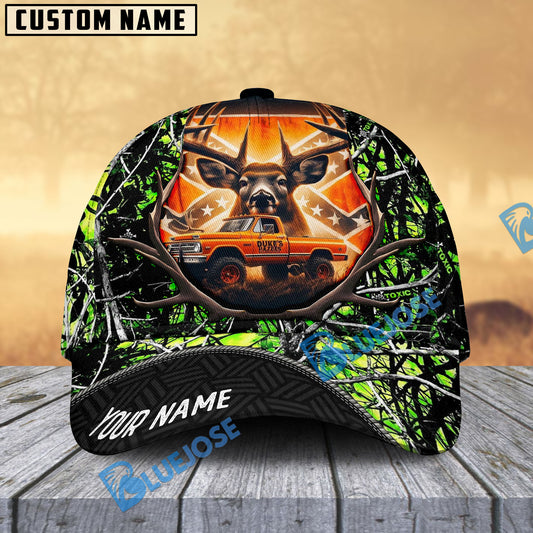 BlueJose Truck & Buck Hunting Pattern Multicolor Personalized Cap