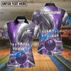 BlueJose Bowling And Pins Lightning Strike Explosion 3D Design Customized Name, Team Name 3D Shirt (4 Colors)