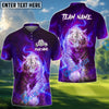 BlueJose Lightning Tiger Golf Polo Shirt, Customized Name & Team Name 3D Shirts (4 Colors)