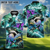 BlueJose Shark Strike Golf Polo Shirt, Customized Name & Team Name 3D Shirts (4 Colors)