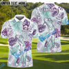 BlueJose Tropical Swing Golf Polo Shirt, Customized Name & Team Name 3D Shirts (4 Colors)