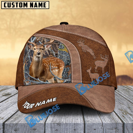 BlueJose Leather Patch Hunting Camo Cap Pattern Multicolor Personalized Cap