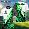 BlueJose Lightning Wolf Golf Polo Shirt, Customized Name & Team Name 3D Shirts (4 Colors)
