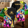 BlueJose Billiards Ball 8 Golden Smoke Pattern Personalized Shirt (2 Colors)