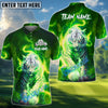 BlueJose Lightning Tiger Golf Polo Shirt, Customized Name & Team Name 3D Shirts (4 Colors)