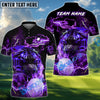 BlueJose Thunder Tiger Swing Golf Polo Shirt, Customized Name & Team Name 3D Shirts (4 Colors)