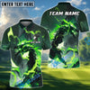 BlueJose Thunder Dragon Golf Polo Shirt, Customized Name & Team Name 3D Shirts (4 Colors)