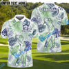 BlueJose Tropical Swing Golf Polo Shirt, Customized Name & Team Name 3D Shirts (4 Colors)