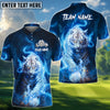 BlueJose Lightning Tiger Golf Polo Shirt, Customized Name & Team Name 3D Shirts (4 Colors)