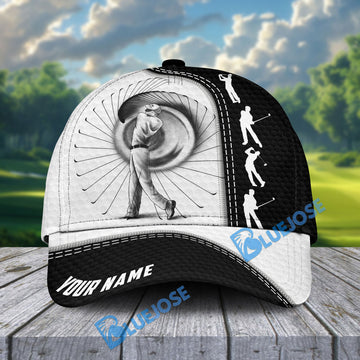 BlueJose Swing Master Golf Cap, Personalized Name Pattern 3D Classic Cap