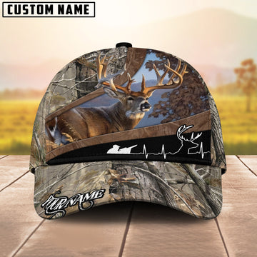 BlueJose Heartbeat Buck Camo Hunting Pattern Multicolor Personalized Cap