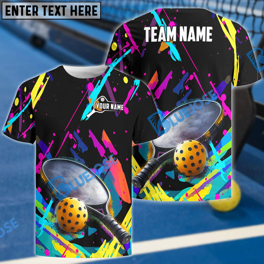 BlueJose Pickleball Graffiti Personalized Name, Team Name Unisex Shirt