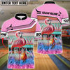 BlueJose Bowling Phoenix Flamingo Customized Name, Team Name 3D Shirt