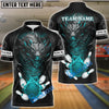 BlueJose Bowling And Pins King Fire Dragon Customized Name 3D Shirt (4 Colors)
