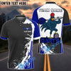 BlueJose Darts Strong Rooster Personalized Name, Team Name Shirt (4 Colors)
