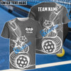 BlueJose Pickleball Star Customized Name 3D Shirt (4 Colors)