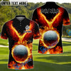 BlueJose Golf Fire Phoenix Customized Name, Team Name 3D Shirts (4 Colors)