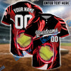 BlueJose Lightning Softball Jersey, Custom Name & Team Number 3D Shirt (4 Colors)