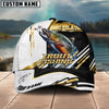 BlueJose Fishing Hook Graphic & Jumping Fish Art Personalized Cap (Tuna, Marlin, Mahi-Mahi, Pike, Bass, Walleye, Trout, Crappie)