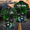 BlueJose Bowling And Pins Cool Bunny King Cartoon Customized Name, Team Name 3D Shirt (4 Colors)