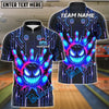 BlueJose Bowling And Pins Cyberpunk Evil Ball Customized Name, Team Name 3D Shirt (4 Colors)