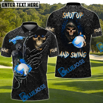 BlueJose Golf Ball Reaper Grim Pattern Customized Name, Team Name 3D Shirts (4 Colors)