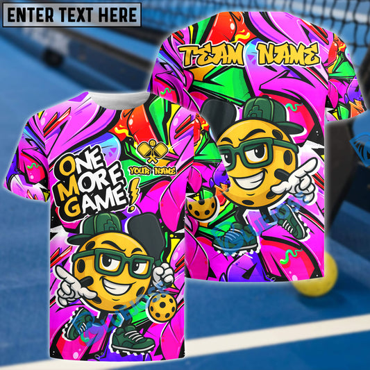 BlueJose One More Game Pickleball Personalized Name, Team Name Unisex Shirt