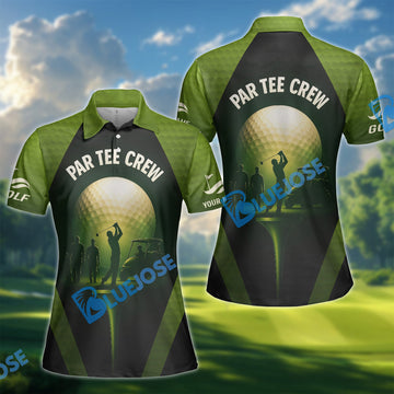 BlueJose Par Tee Crew Funny Golf Shirts, Custom Name & Team Name 3D Shirts