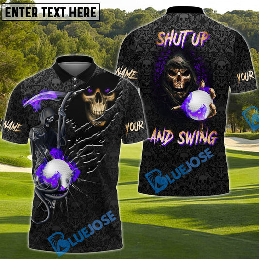 BlueJose Golf Ball Reaper Grim Pattern Customized Name, Team Name 3D Shirts (4 Colors)