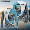 Bluejose Catfish Fishing White Skin Diagonal Custom Name & Team Name 3D Shirts