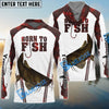 Bluejose "Born To Fish" Catfish Fishing Red Camo Custom Name Fishing Shirts