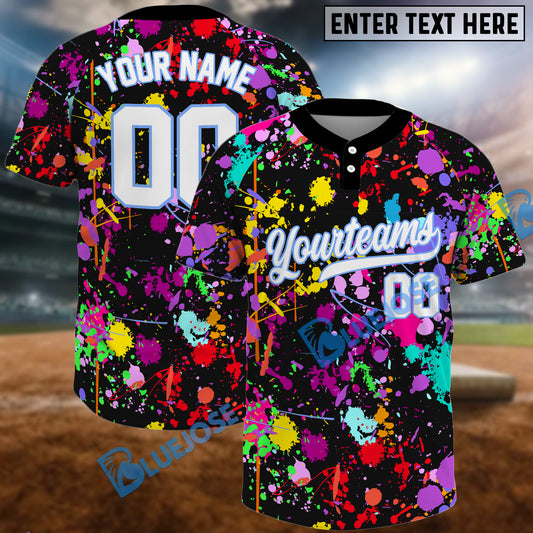 BlueJose Graffiti Slam Softball Jersey, Custom Name & Team Number 3D Shirt