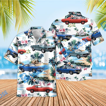 BlueJose Custom Car American Muscle Car 1970 Hawaiian Shirt